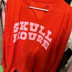 Women's Red Graphic Sweatshirt